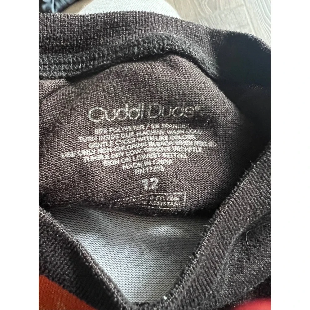 Cuddl Dude Kids Pajama Set Size‎ 12 Long Sleeve Pants Sports Balls Print